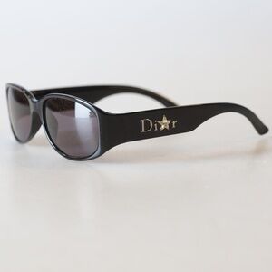 Dior Rare Y2K Vintage Shiny 3 Black Sunglasses